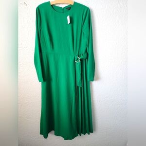 Ann Taylor Green Long Sleeve Dress